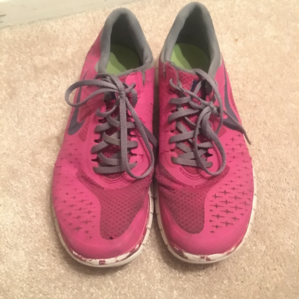 Pink Nike sneakers